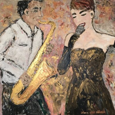 Jazz Club ll   Acryl on Canvas  100x100x4cm